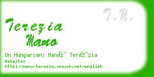 terezia mano business card